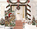 BLKWHT Winter Cat Garden Flag 12x18 Vertical Double Sided Christmas Holiday Outside Decorations Burlap Yard Flag BW738 by GreenHaven Gardens