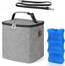 Accmor Breastmilk Cooler Bag with Ice Pack, Baby Bottle Cooler Bags, Insulated Bottle Cooler Tote Bags On The Go, Fits 6 Large 9oz Bottles, for Nursing Mom Daycare Travel, Grey by TinyTreasures Baby Boutique