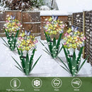 Homight Solar Metal Agave Butterfly Flower Stick Garden Sculpture - Outdoor Gift, Christmas Lights, Swaying Butterfly Sunflower Lights - Solar Outdoor (2 pcs Green) by GreenHaven Gardens