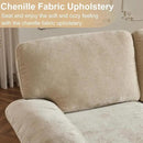 Karl home U-Shape Sectional Sofa Couch 111" Modern 4-Seat Sofa with Chaises Chenille Fabric Upholstered Covertible Couch with Wood Grain Legs for Living Room, Reception Room, Apartment, Khaki by CozyNest Decor