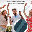 NOBIS Clip N1 Portable Bluetooth Speaker with App, Beat Mode, Up to 24H Playtime, IP68 Waterproof, BT 5.3, HD Sound, Stereo Pairing, Custom EQ, Perfect for Outdoor, Home and Adventure (Blue) by TinyTreasures Baby Boutique
