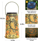 Waterproof Metal Hanging Solar Lantern, Decorative Outdoor Butterfly Light for Garden or Yard Use, Cool/Warm Lighting, 2 Pack by GreenHaven Gardens