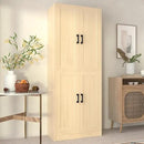 Oak Kitchen Pantry, 71" Tall Cabinet with Doors, Hutch with Storage for Dining Room