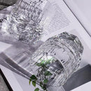 KAMMAK Crystal Whiskey Glasses Set of 2, 7.44oz Old Fashioned Glasses Stemless, Luxury Hand Blown White Cocktail Glasses, Handcrafted Cut Design Octagon Cup for Women, Men Gift for Bourbon by CozyNest Decor