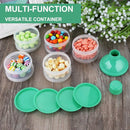 Accmor Formula Dispenser On The Go, 5 Compartments Stackable Formula Container for Travel, Baby Milk Powder Kids Snack Container, BPA Free by TinyTreasures Baby Boutique