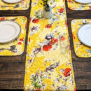 DaDalogy Bedding Sunshine Yellow Floral Vintage Hummingbirds Garden Table Runner (925) by DaDalogy Bedding Collection
