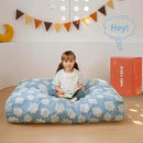 MAXYOYO Bean Bag Chair Bed for Kids, Convertible Bean Bag from Lazy Chair to Floor Bed, Fresh Cloud Design Cover, Stuffed Floor Sofa Couch for Boys and Girls, High-Density Foam Filling, Blue by CozyNest Decor