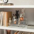 Square Acrylic Display Risers 3pcs, Clear Showcase Shelves for Collectibles, Funko Pop Figures, Perfumes, Cupcake, Candy Dessert - 3''x4''x5'' by CozyNest Decor