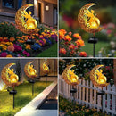 YJFWAL Garden Solar Lights Pathway Stake Lights Moon Fairy Glass Globe with Angel Decor, Gifts for Mom Grandma Friends, Outdoor Decor Light Waterproof for Walkway, Yard, Patio or Garden (Warm White) by CozyNest Decor
