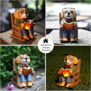 Solar Garden Decor Statues Dog Figurines Mini Fairy Garden Accessories Outdoor Lights,Garden Art Patio Porch Balcony Yard Home Lawn Ornaments,Mothers Day Birthdays Gifts for Mom Grandma by CozyNest Decor