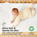 Waterproof Crib Mattress Protector Cover Fitted - 2-Pack Quiet Baby Crib Mattress Pad Sheets, 52" x 28" Soft Quilted Cotton Baby Sheet, Machine Washable, Easy Fit, Durable (Soft White/Quin) by TinyTreasures Baby Boutique