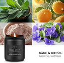 Sage & Citrus Candle | Scented Candle for Home, Aromatherapy Candles - Soy Candles for Home Scented, Gift for Women Men, Home Fragrance Decoration -7oz by CozyNest Decor
