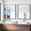 Black Bathroom Mirror, 30x36 Inch Rectangular Framed Mirror, Large Wall Mounted Bathroom Vanity Mirror Over Sink for Bedroom,Restroom, Living Room, Hangs Vertically or Horizontally by CozyNest Decor