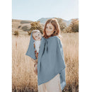 Konssy Muslin Nursing Cover for Breastfeeding, 360° Full Privacy Breathable 100% Cotton Breastfeeding Cover, Multi-use Carseat Canopy(Blue) by TinyTreasures Baby Boutique