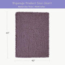 Bigacogo Chunky Knit Throw Blanket for Couch, 40x60 inches, 100% Hand Knitted with Thick Jumbo Chenille Yarn, Cozy Soft Large Rope Knot Cable Crochet Blankets for Sofa Bed Living Room, Winter Grape by CozyNest Decor