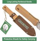 Grampa's Garden Knife - Versatile 7" Hori Hori Garden Knife With Straight & Serrated Steel Blade. Heavy-Duty Garden Hand Tool For Weeding, Digging or Planting. Includes Protective Sheath. by GreenHaven Gardens