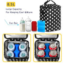 Breastmilk Cooler Bag with Ice Pack Fits 4 Baby Bottles Up to 9 Ounce Insulated Baby Bottle Bag Breast Milk Cooler on The Go with Strap Baby Bottle Cooler Bag for Nursing Mom Daycare or Travel by TinyTreasures Baby Boutique