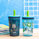 Zak Designs Campout and Camping Kelso Tumbler Set, Leak-Proof Screw-On Lid with Straw, Bundle for Kids Includes Plastic and Stainless Steel Cups with Bonus Sipper, 3pc Set, Non-BPA,15 fl oz by TinyTreasures Baby Boutique