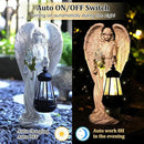Solar Angel Outdoor Garden Decor Statues – 13.2 inches Solar Outdoor Sculptures for Outside Yard Art Patio Balcony Front Lawn Ornaments Gifts for Mom Grandma Women by CozyNest Decor