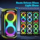 Bluetooth Speaker 160W Loud Wireless Boombox Portable Big Powerful Deep Bass Sound TWS Large Outdoor Home Party Speakers with Subwoofer LED Lights by TinyTreasures Baby Boutique