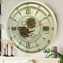 24'' Inch Real Moving Gear Wall Clock Ireland Line (Brass Light, 24 inches (59 cm)) by CozyNest Decor