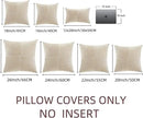 Fancy Homi 2 Packs Tan Decorative Throw Pillow Covers 20x20 Inch for Living Room Couch Bed Sofa, Farmhouse Boho Home Decor, Soft Corss Corduroy Patchwork Accent Square Beige Cushion Case 50x50 cm by CozyNest Decor
