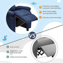 Ulax furniture Corduroy Kids Recliner Chair, Toddler Armrest Sofa Couch, Ergonomic Adjustable Lounge Sofa with Footrest, Padded Backrest, Storage Arms, Navy Recliner for Girls and Boys by CozyNest Decor