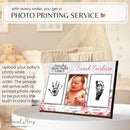 Inkless Hand and Footprint Kit, Baby Keepsake Plaque & Baby Shower Gifts - Ideal as Mom To Be Gift, Nursery Picture Frames, Clean Touch Hand and Footprint Kit (Style 1 - Design 2) by TinyTreasures Baby Boutique