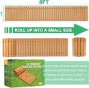 RELIANCER 8' Wooden Garden Pathway,Outdoor Roll Out Cedar Straight Walkway,Patio Path Decorative Garden Boardwalk Walkways,Weather-Resistant Roll Up Beach Wood Road Floor,Wedding Party Pathways by GreenHaven Gardens