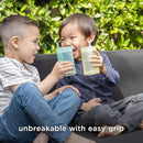 Olababy Clear View Silicone Training Cup with Straw Lid | Toddler Sippy Trainer 12mo+ | Unbreakable Water Drinking Cups for Kids 2yr+ | Baby Led Weaning & Feeding Supplies (Mint, 9 oz) by TinyTreasures Baby Boutique