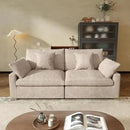 JACH Sectional Couches for Living Room, Cloud Sectional Couch with Deep Seat, Down Filled Modular Sofa, Covers Removeable & Washable, Love Seat Sofas Furniture for Living Room, Khaki by CozyNest Decor