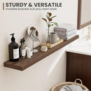 40 Inch Floating Shelves, 8 Inch Deep Floating Shelves for Wall, Hanging Shelf with Invisible Brackets, Deep Shelves for Bathroom, Bedroom, Living Room, Walnut, Set of 2 by CozyNest Decor
