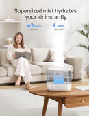 Dreo Smart Humidifiers for Bedroom, Top Fill 4L Cool Mist Humidifier with Nightlight, 36H Runtime, Touch/APP/Voice Control, Quiet Ultrasonic Humidifiers for Large Room, Home, Baby, Plants, Office by TinyTreasures Baby Boutique