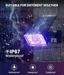 Solar Spot Lights Outdoor 2-Pack Multicolor IP65 Waterproof RGB - 6 Colors, 2 Modes, 105° Adjustable 58 LED Flood Lights, Solar Powered Spotlights for Yard, Garden, House & Landscape Lighting Outside by CozyNest Decor
