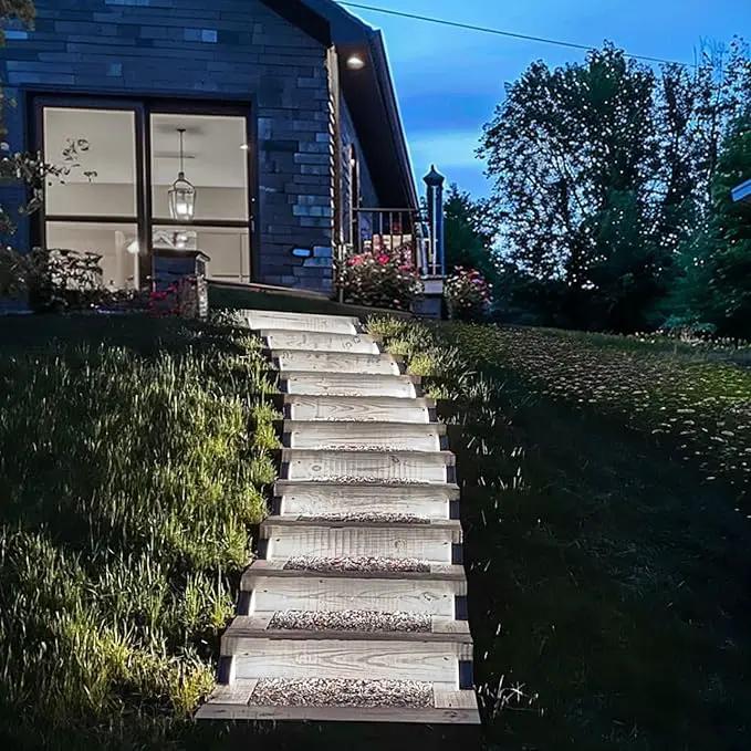 Solar Step Lights - 12 Pack, Waterproof IP67, Deck & Staircase Lights, Patio & Front Step (Cool Brown), photo 6 of 8