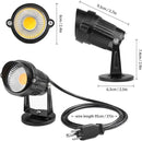 Lemonbest LED Landscape Up Down Light 5W White LED Decorative Spotlight Lamp 110V with Plug for Indoor Outdoor Yard Step Wall Lighting (Warm White) (Include Spike) by GreenHaven Gardens