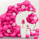 JOYIN 150 Pcs Hot Pink Balloons, Different Sizes 18 12 10 5 Inch Hot Pink Latex Balloon Arch Kit with Instruction for Birthday Party Graduation Wedding Holiday Decoration by TinyTreasures Baby Boutique