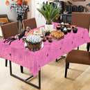 2 Pcs Halloween Tablecloth - Plastic Halloweens Spider Webs Table Cloth, Pink Disposable Rectangle Spiderweb Table Cover for Halloween Party Decorations Supplies Favors Tables Decor, 108 x 54 Inch by CozyNest Decor