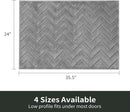 Stiio Front Door Mat Indoor Outdoor Entrance, Absorbent Muddy Dirt Resist Doormat, Low Profile Washable Fade Resistant Entryway Mat for Entry Patio Porch, 24x35.5 Inches Grey by CozyNest Decor