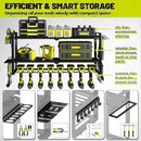 KAFAHOM Power Tool Organizer for Tool Storage, 8 Drill Holder Wall Mount, Tool Holder and Storage Rack for Garage Organization, Heavy Duty Metal Tool Shelf with Air tool/Screwdriver/Hammer Holder by GreenHaven Gardens