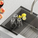 Kraus 20.5 in. Over Sink Roll Up Dish Drying Rack in Jet Black by CozyNest Decor