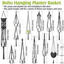 Hoteam 12 Pcs Macrame Plant Hangers Macrame Hanging Planters for Indoor Plants Handmade Boho Hanging Baskets Flower Pots Holder for Outdoor Home Wall Decor by GreenHaven Gardens