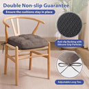 Chair Cushions for Dining Chairs, Dining Chair Cushions, Tufted Indoor Chair Pads with Ties & Non Slip Backing, Seat Cushions for Kitchen Chairs 16.5” x 16.5” x 3.5”, Set of 4, Light Brown by CozyNest Decor