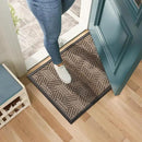 Mibao Front Door Mat Outside Entrance, Durable Outdoor Indoor Mat, Low Profile Heavy Duty Doormat, Non-Slip, Traps Dirt and Moisture, Easy Clean Patio Porch Entryway Mat, 17" x 29.5", Brown by CozyNest Decor