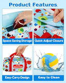 Vanmor Sensory Sports Balls for Babies 6-12M+, 6 Pack Machine Washable Plush Ball Set with Crinkle, Rattles, Squeaky Sounds, Toddler Learning Toys, Portable Travel Bag, Baby Shower Toy for Newborn by TinyTreasures Baby Boutique