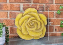NAT & Jules Rose Flower Shaped Dimensional Indoor Outdoor 12 inch Cast Resin Decorative Garden Stepping Stone, Patio, Walkway Sculpture Yard Art, Yellow by CozyNest Decor