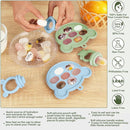 WAJIAYON Baby Breastmilk Popsicle Molds & Fruit Feeder (2 Pack), Baby Food Freezer Tray Storage Containers, Silicone Teething Pacifier Feeder and Teether for Babies - Sky Blue by TinyTreasures Baby Boutique