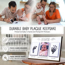 Baby Hand and Footprint Kit with Photo & Birth Details, Inkless Hand and Footprint Kit, Newborn Keepsake Plaque, Baby Shower Gifts (STYLE 1 (Fully Personalized) (Welcome Little One)) by TinyTreasures Baby Boutique