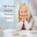 4-in-1 Princess Jigsaw Puzzles for Kids, Wood Puzzles for Kids Ages 3-5 48 Piece Wooden Puzzles for Toddlers 3-5, Wooden Puzzles for Toddlers, Essential Skills Gift for Girls Princesses by TinyTreasures Baby Boutique