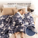 Cozy Faux Fur Throw Blanket for Couch-Warm Fuzzy Throw Blanket, Soft Plush Thick Bubble Blankets for Bedroom and Living Room, Furry Luxury Blanket, 50 x 60,Tie-Dye Blue by CozyNest Decor